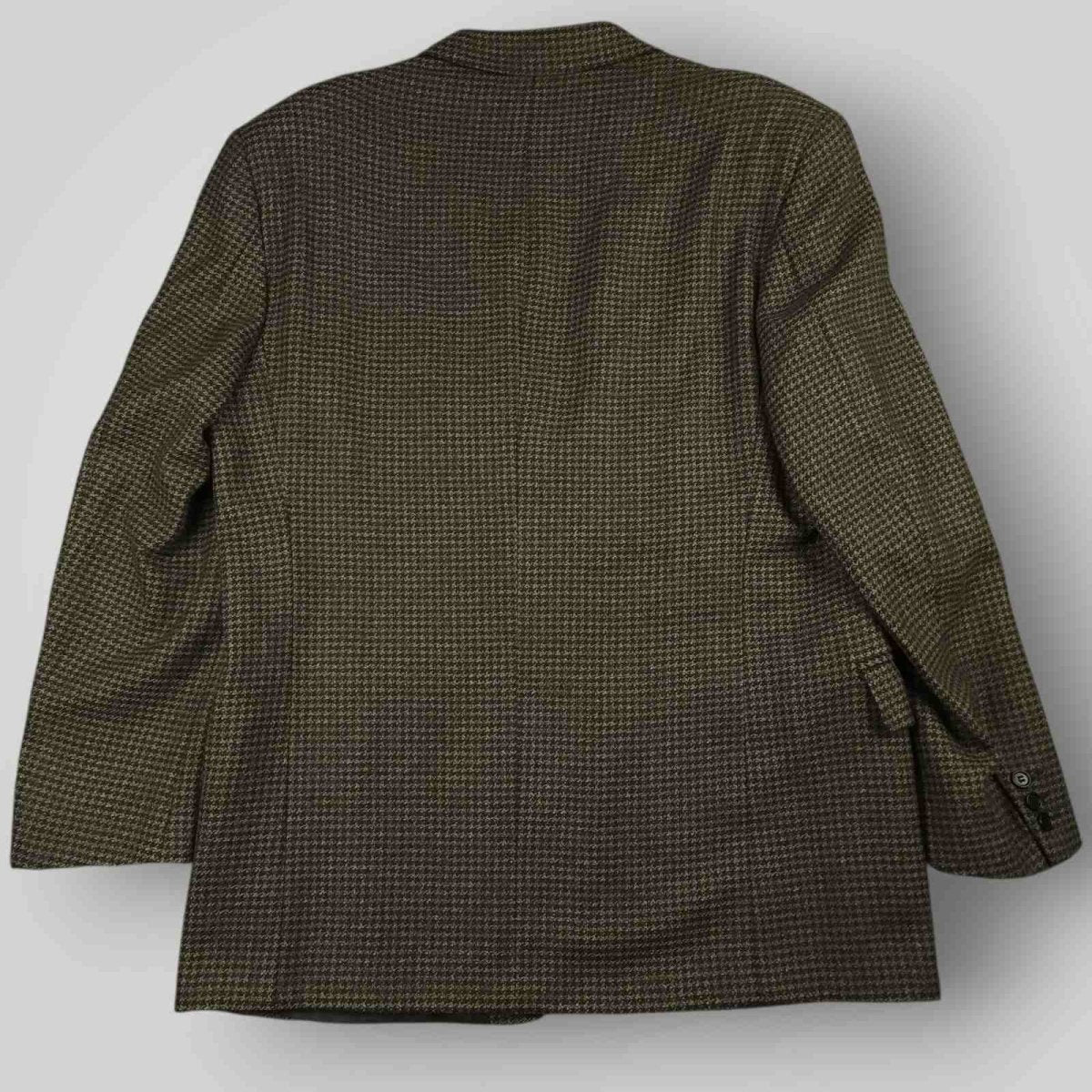 San Remo Houndstooth Italian Wool Wide Lapel Suit Jacket 46L