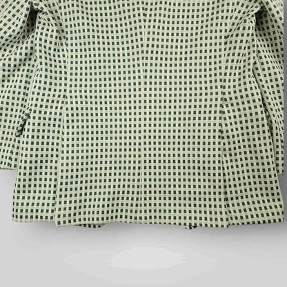 Vintage 70s Retro Style Wide Lapel Travel Knit Check Sport Coat 42R