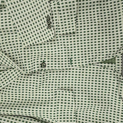 Vintage 70s Retro Style Wide Lapel Travel Knit Check Sport Coat 42R