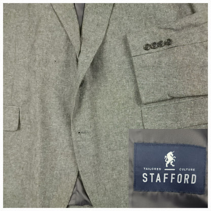 Pique Linen Cotton Unstructured Slim Fit  Sport Coat 50R