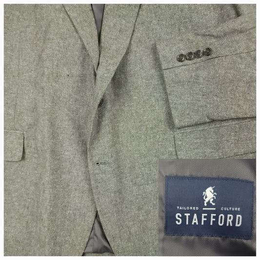 Pique Linen Cotton Unstructured Slim Fit  Sport Coat 50R