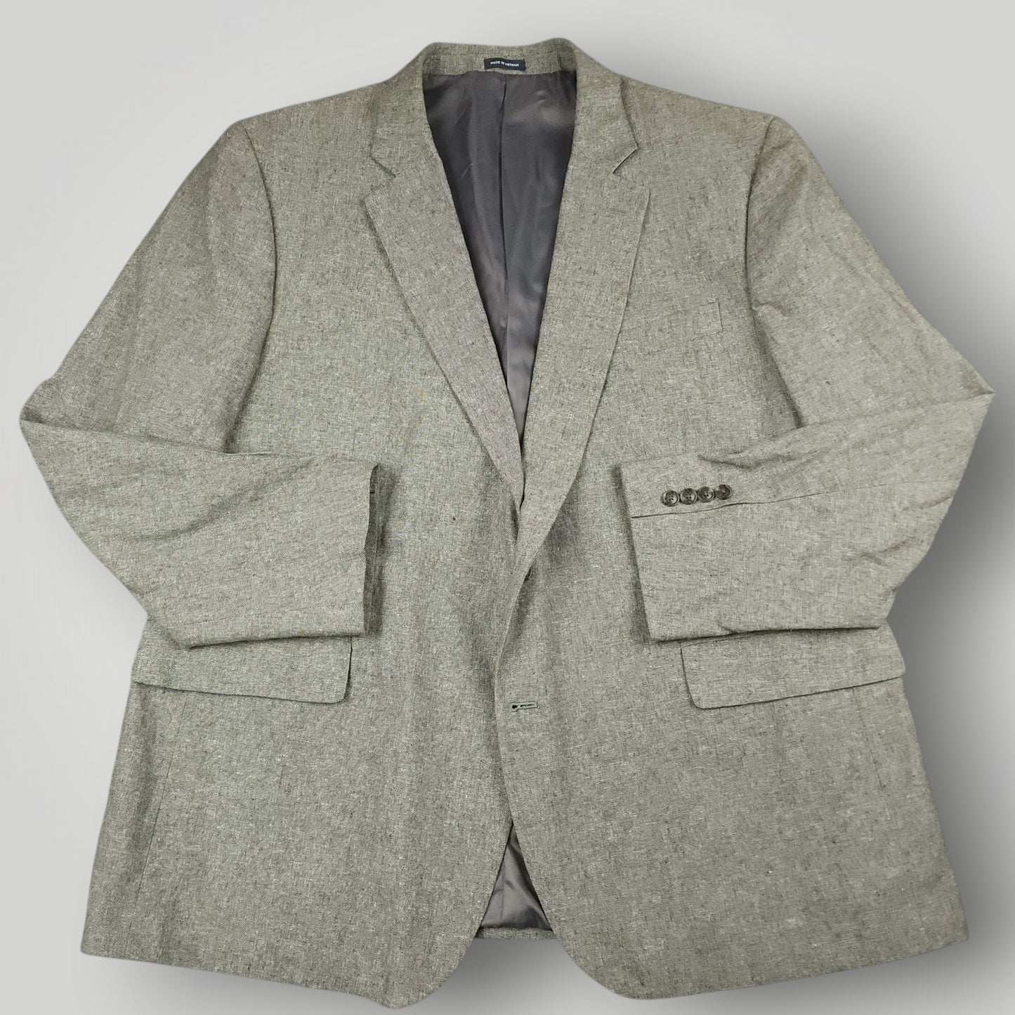 Pique Linen Cotton Unstructured Slim Fit  Sport Coat 50R