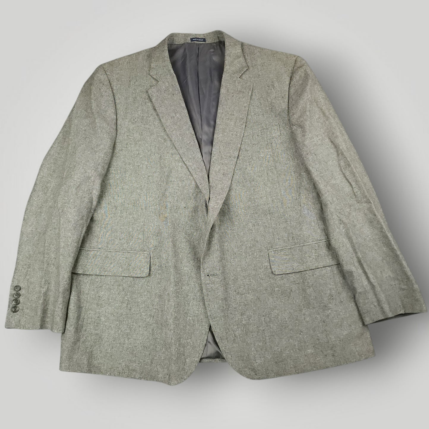 Pique Linen Cotton Unstructured Slim Fit  Sport Coat 50R