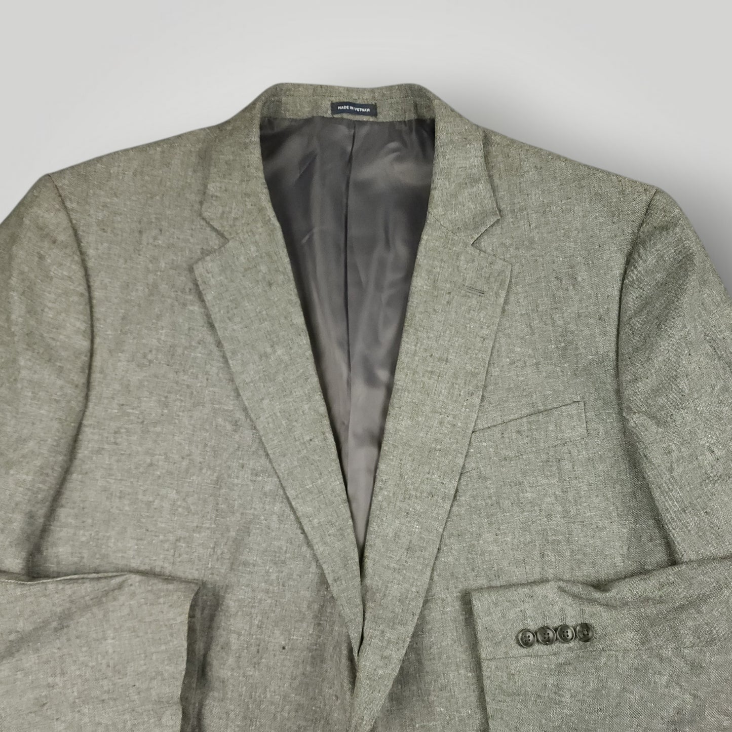 Pique Linen Cotton Unstructured Slim Fit  Sport Coat 50R