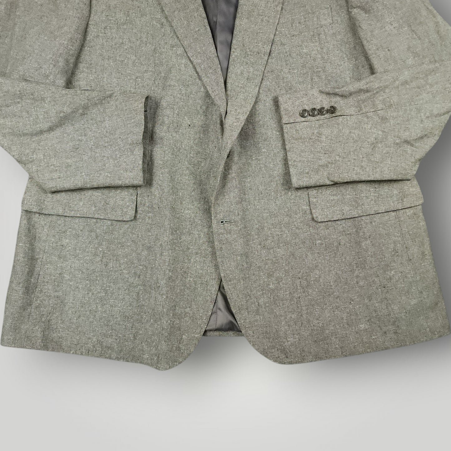 Pique Linen Cotton Unstructured Slim Fit  Sport Coat 50R