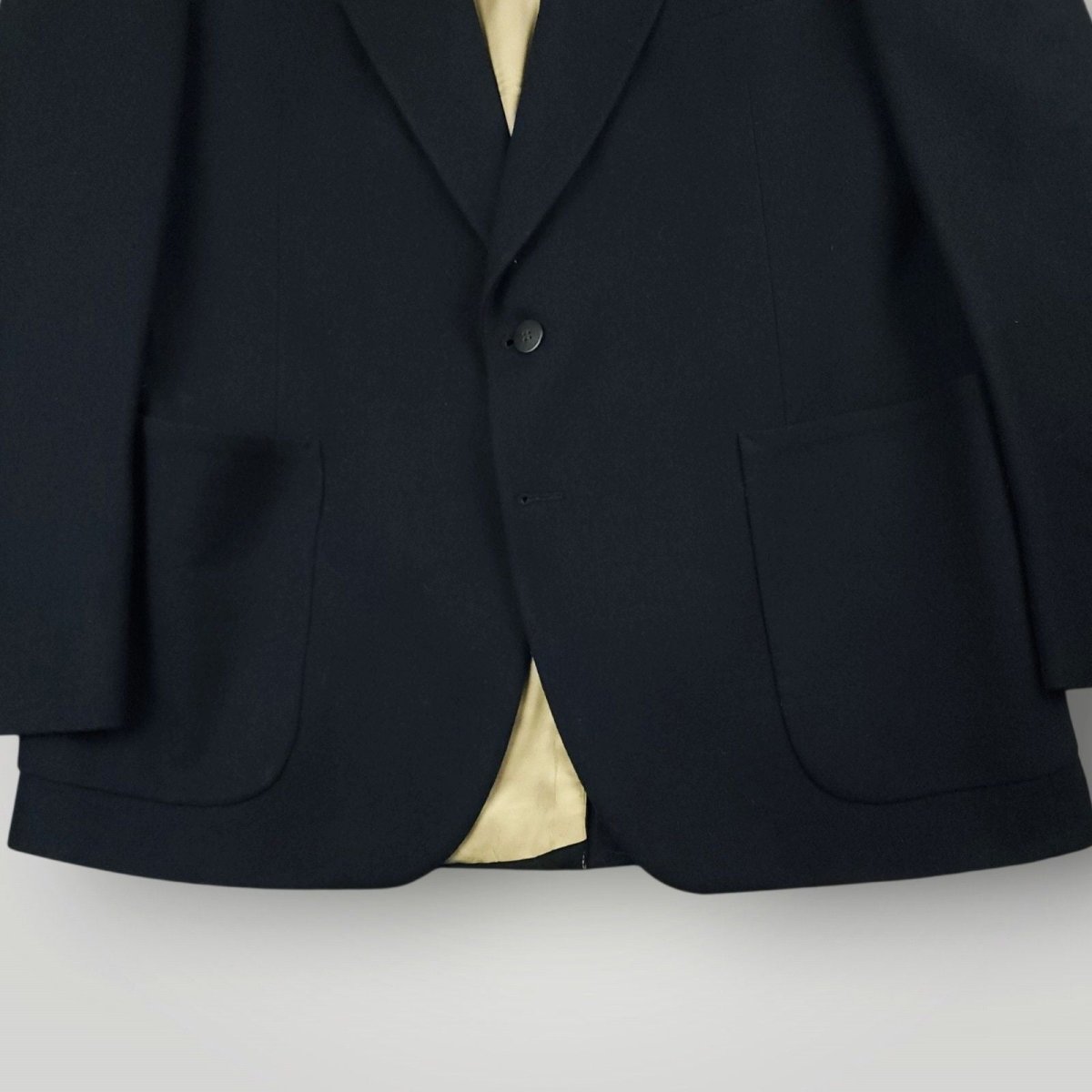 Vintage 80s Strathmore Slim Fit Doeskin Flannel Wool Patch Pocket Sport Coat 44R