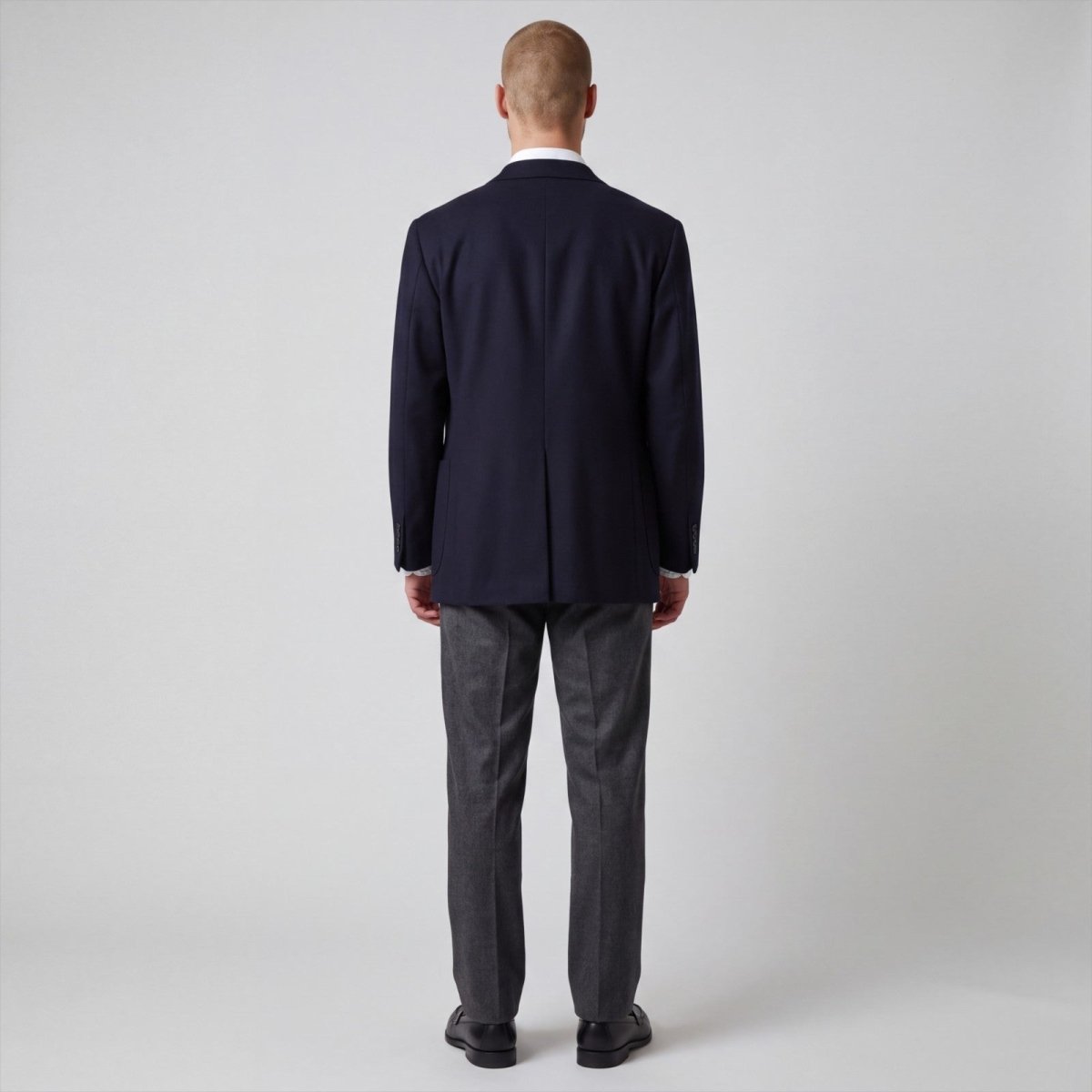 Vintage 80s Strathmore Slim Fit Doeskin Flannel Wool Patch Pocket Sport Coat 44R