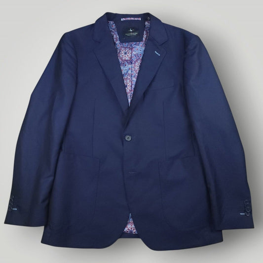 Tailorbyrd Modern Fit Travel Unstructured Patch Pocket Basketweave Sport Coat 40R