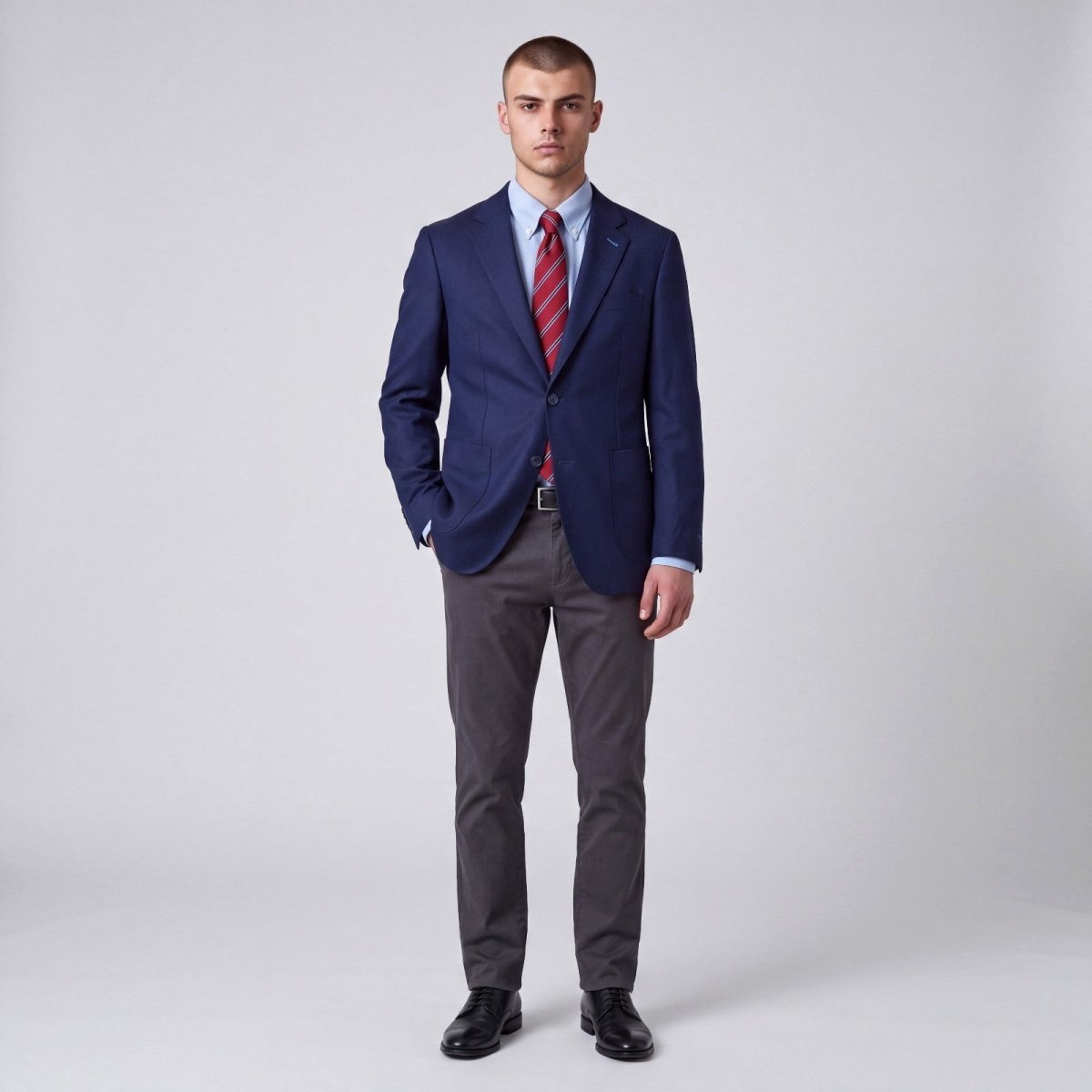 Tailorbyrd Modern Fit Travel Unstructured Patch Pocket Basketweave Sport Coat 40R