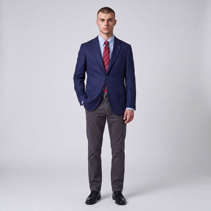 Tailorbyrd Modern Fit Travel Unstructured Patch Pocket Basketweave Sport Coat 40R