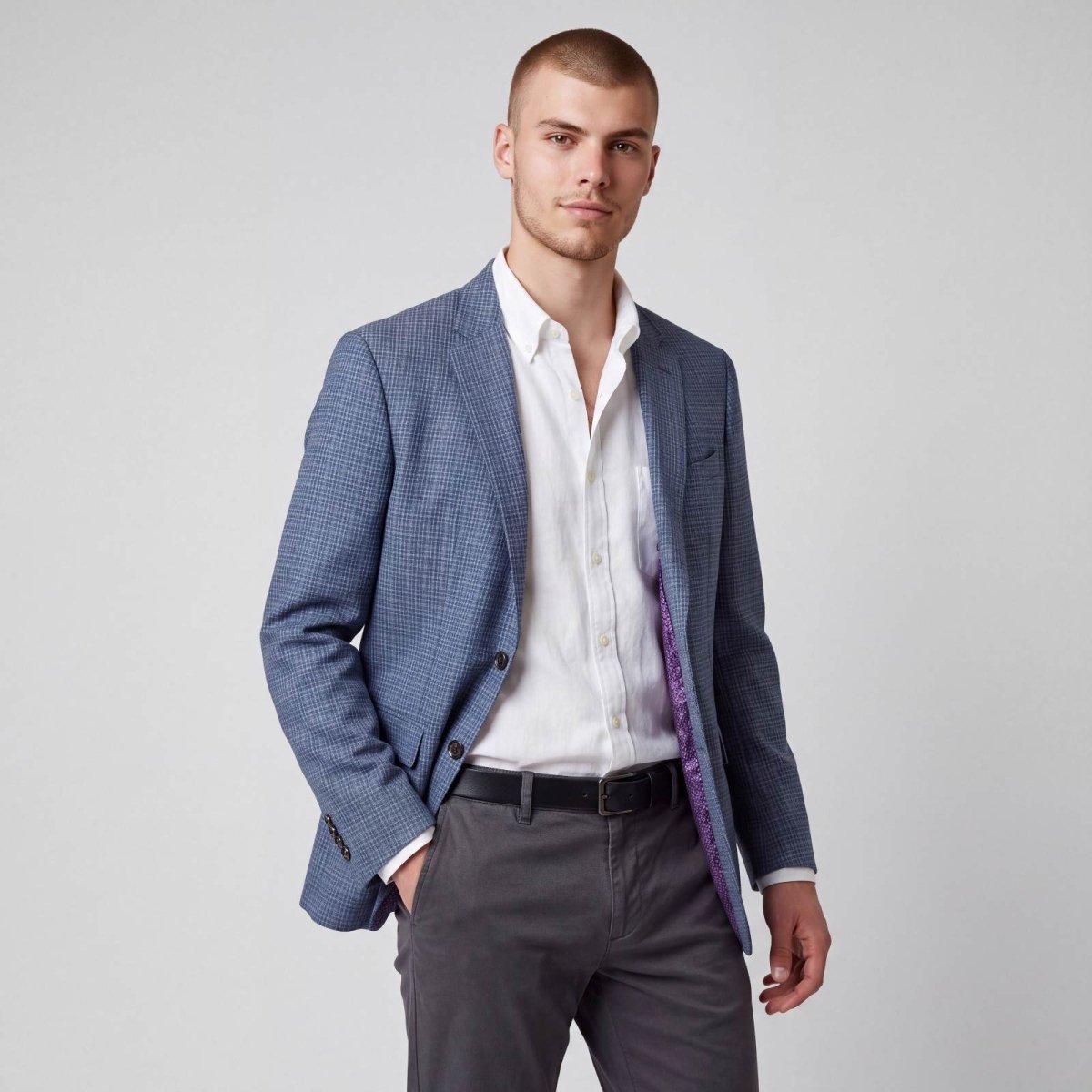 Ted Baker Endurance Jay Trim Fit Wool Check Sport Coat 40R