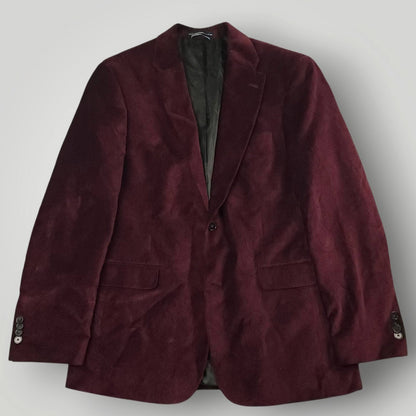 Tommy Hilfiger Modern Fit Crushed Velvet Embossed Paisley Sport Coat 38S