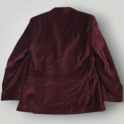Tommy Hilfiger Modern Fit Crushed Velvet Embossed Paisley Sport Coat 38S
