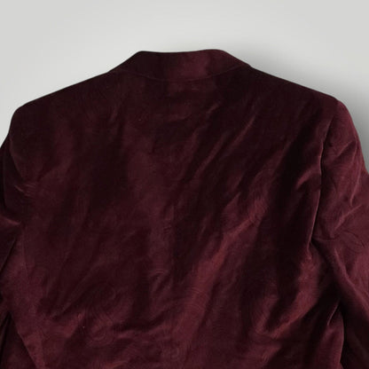 Tommy Hilfiger Modern Fit Crushed Velvet Embossed Paisley Sport Coat 38S
