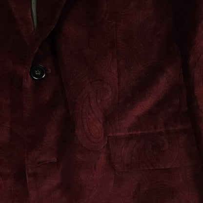 Tommy Hilfiger Modern Fit Crushed Velvet Embossed Paisley Sport Coat 38S