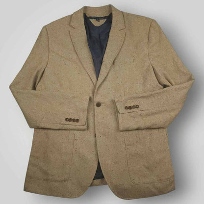 Slim Fit Speckled Wool Blend Patch Pocket Sport Coat 46R