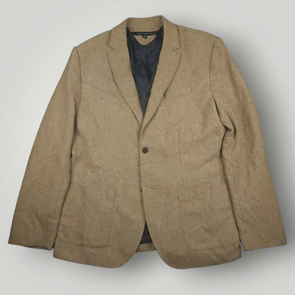 Slim Fit Speckled Wool Blend Patch Pocket Sport Coat 46R