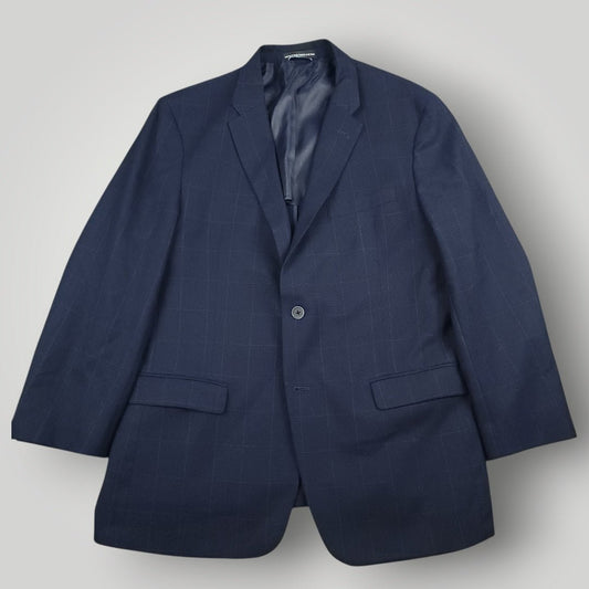 Tommy Hilfiger Hopsack Unstructured Slim Fit Wool Blend Plaid Sport Coat 44R