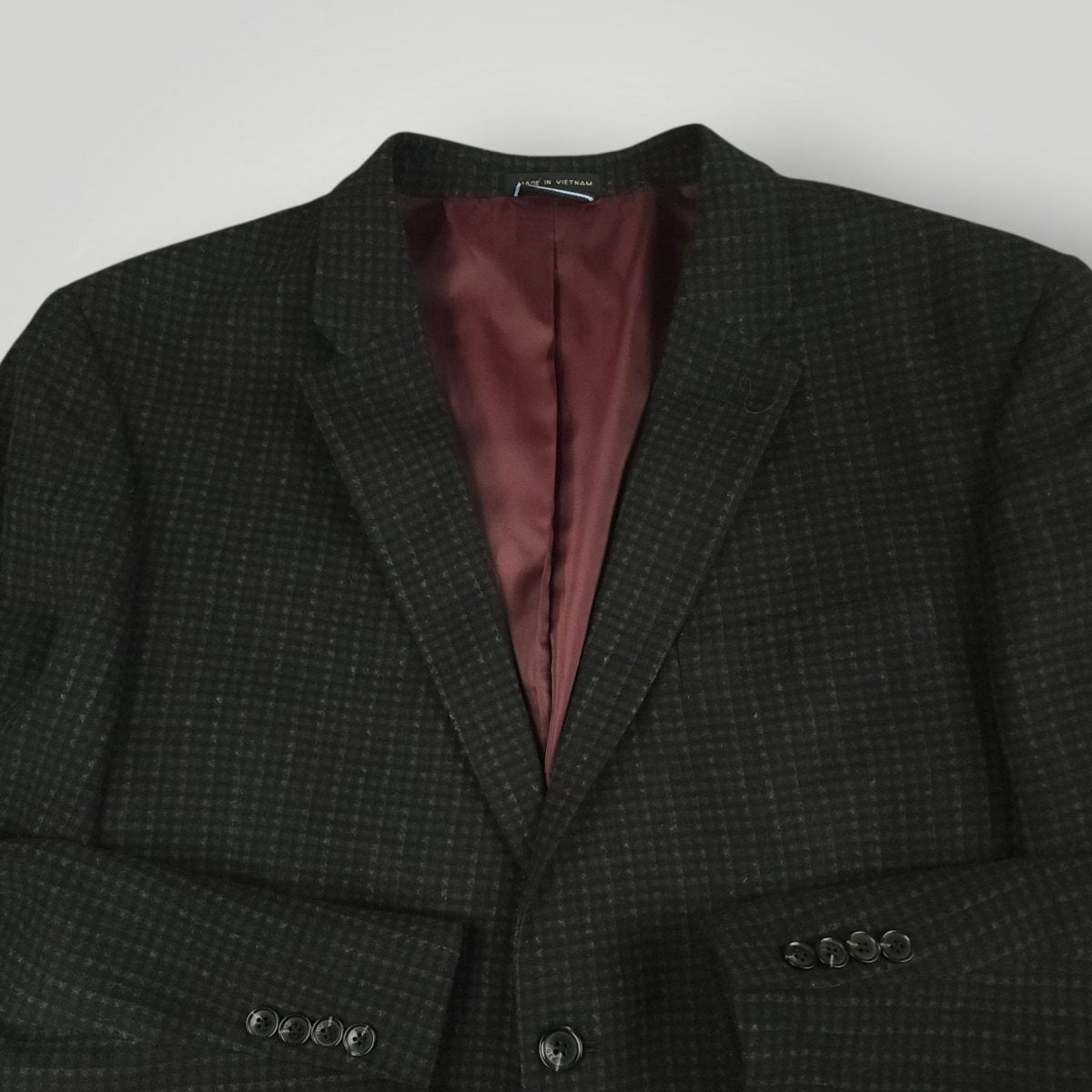 Slim Fit Performance Wool Blend Shadow Check Sport Coat 46R