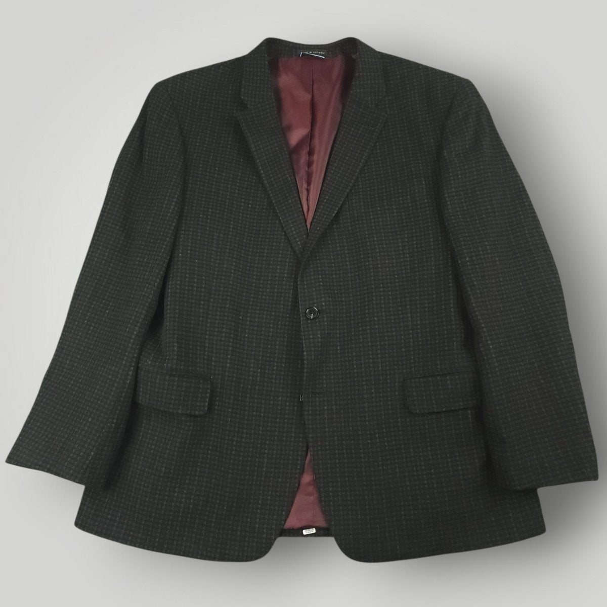 Slim Fit Performance Wool Blend Shadow Check Sport Coat 46R