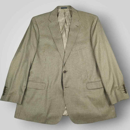 Open front view of Turnbury gray wool silk houndstooth sport coat showing full lining
