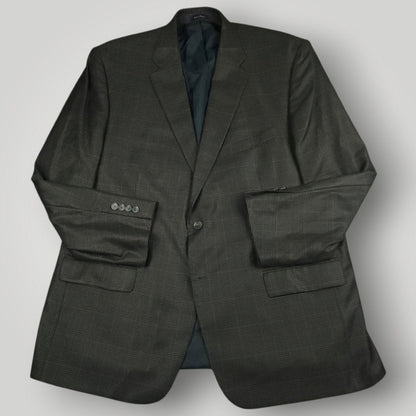 Front view of Turnbury wool silk glen plaid sport coat in men's size 48R.