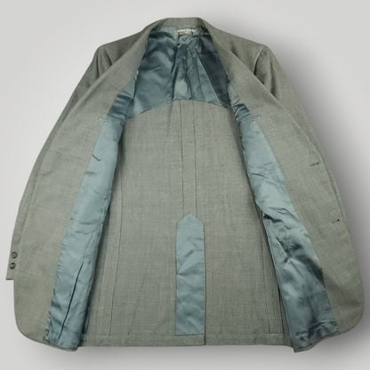 Interior view of Brooks Brothers 346 jacket with blue lining and construction details