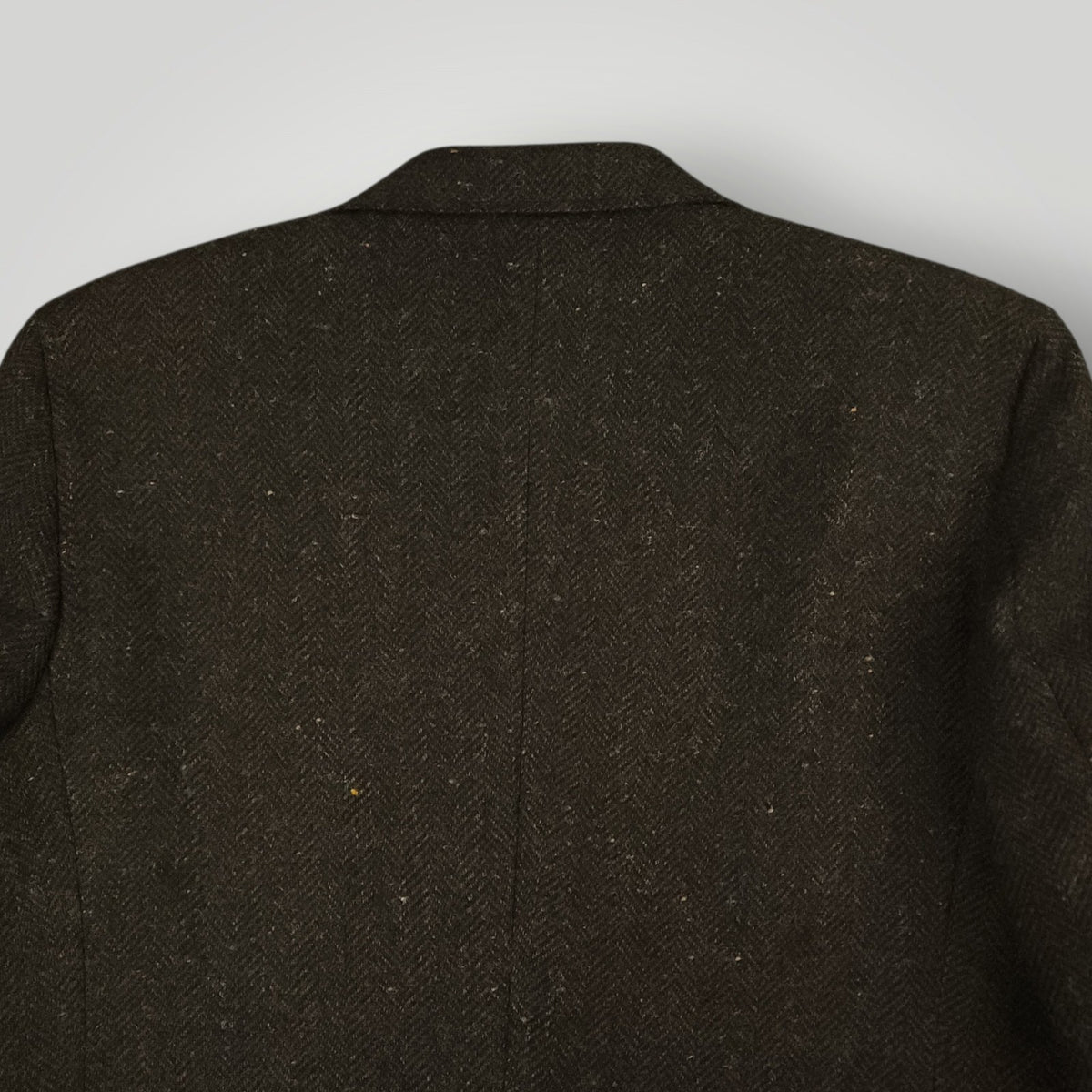 Vintage 70s Ivy Style Patch Pocket Speckled Tweed Jacket Mens 40S Wool Herringbone