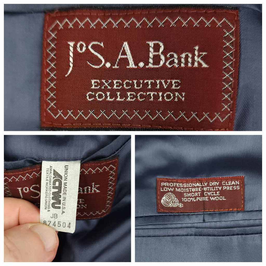 Vintage 80s Flannel Wool Wide Lapel Sport Coat 40R