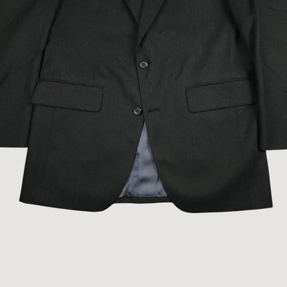 Vintage 80s Flannel Wool Wide Lapel Sport Coat 40R