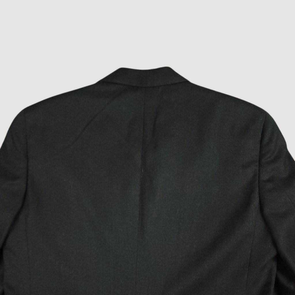 Vintage 80s Flannel Wool Wide Lapel Sport Coat 40R