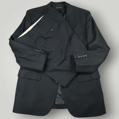 Vintage Brooks Brothers Brooksgate Wool 2 PC Wide Lapel Micro Dot Suit 44R/35S