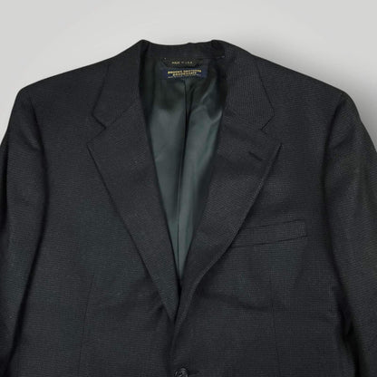 Vintage Brooks Brothers Brooksgate Wool 2 PC Wide Lapel Micro Dot Suit 44R/35S