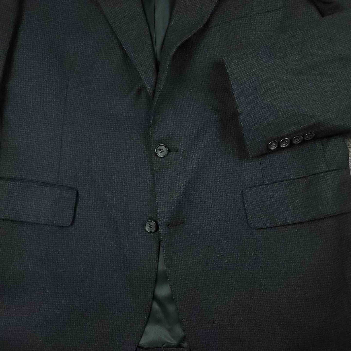 Vintage Brooks Brothers Brooksgate Wool 2 PC Wide Lapel Micro Dot Suit 44R/35S