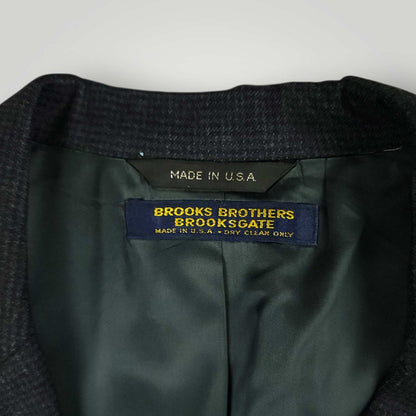 Vintage Brooks Brothers Brooksgate Wool 2 PC Wide Lapel Micro Dot Suit 44R/35S