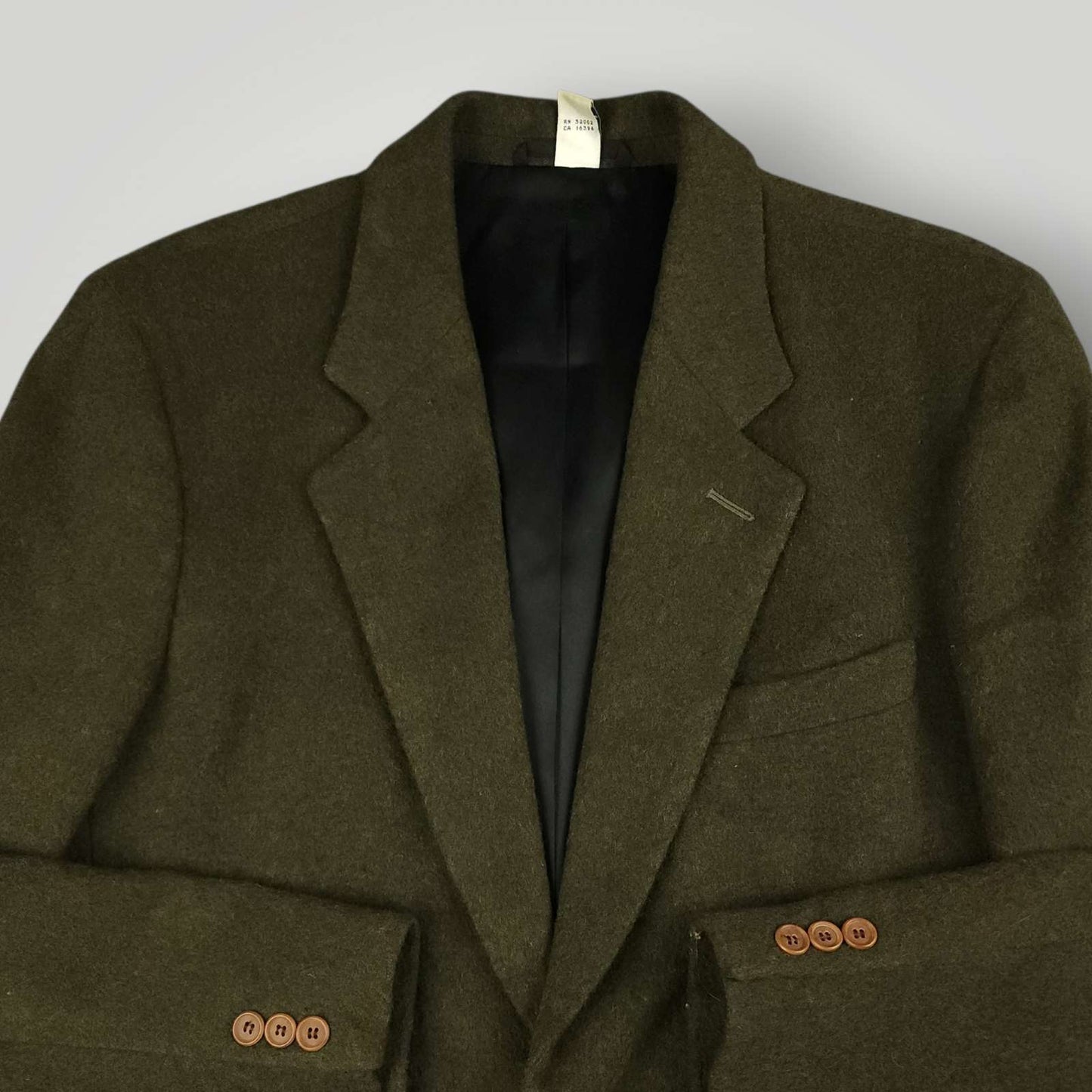 Vintage 90s Relaxed Fit Brushed Marled Wool Blend Sack Jacket 38R