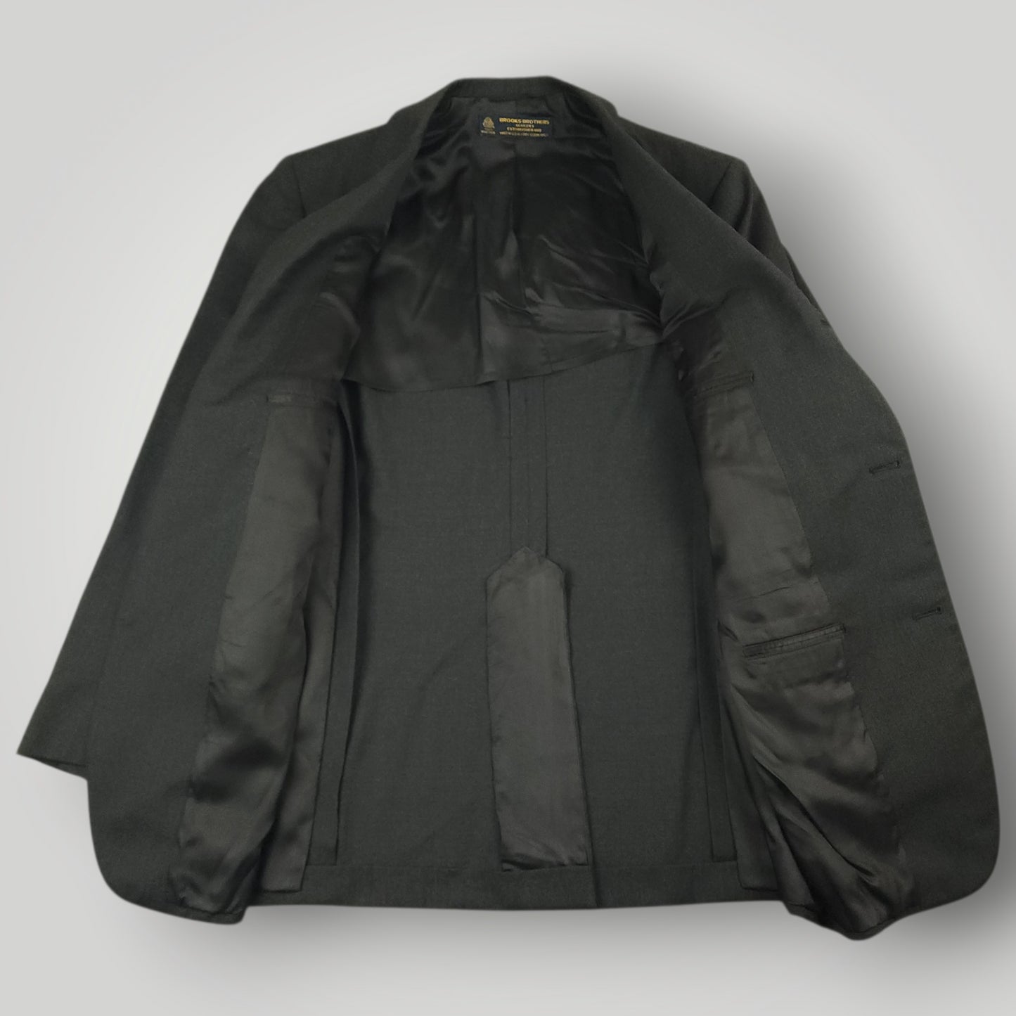 Interior view of Brooks Brothers Makers sport coat with dark lining and tailored construction
