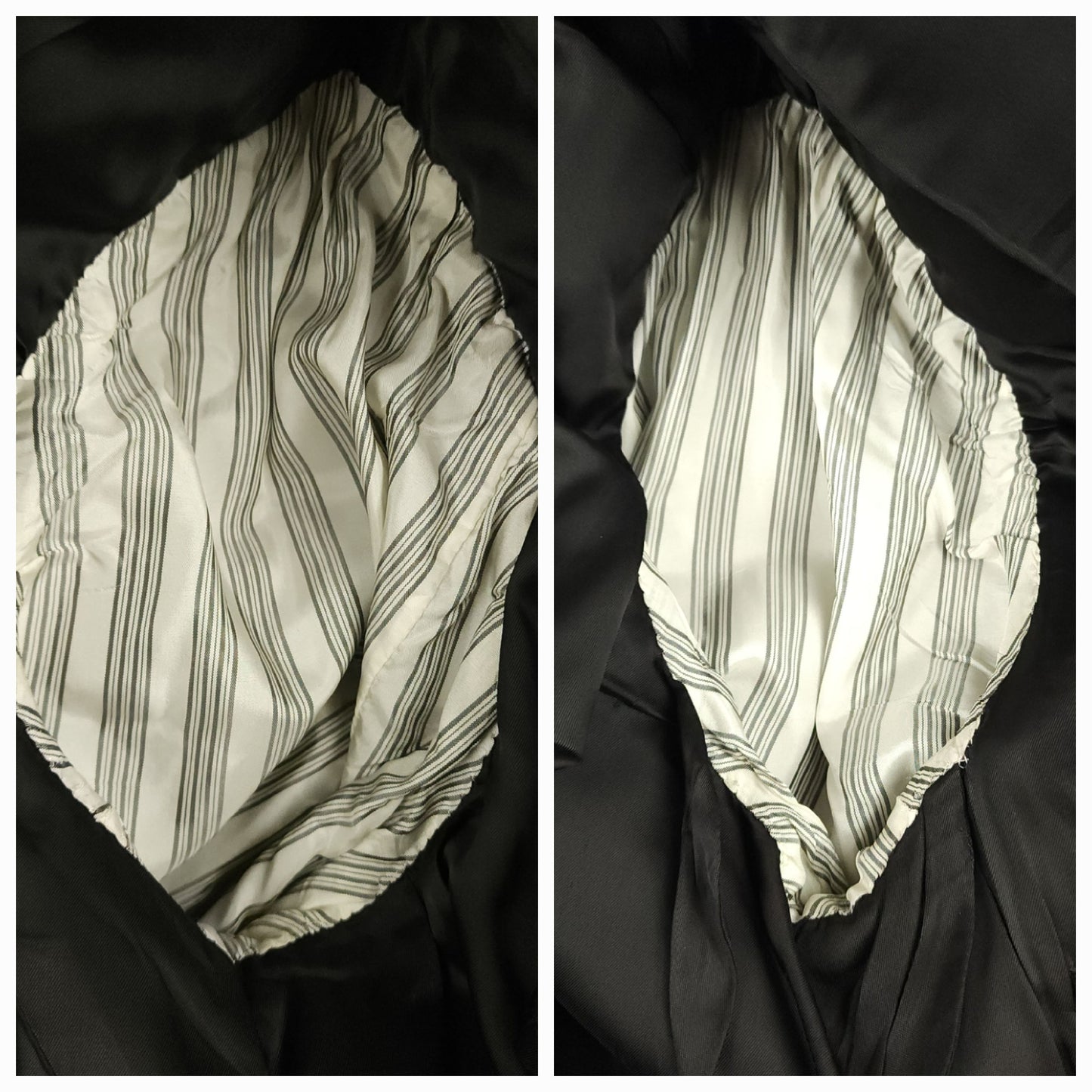 Interior lining detail of vintage Brooks Brothers sport coat showing construction and condition
