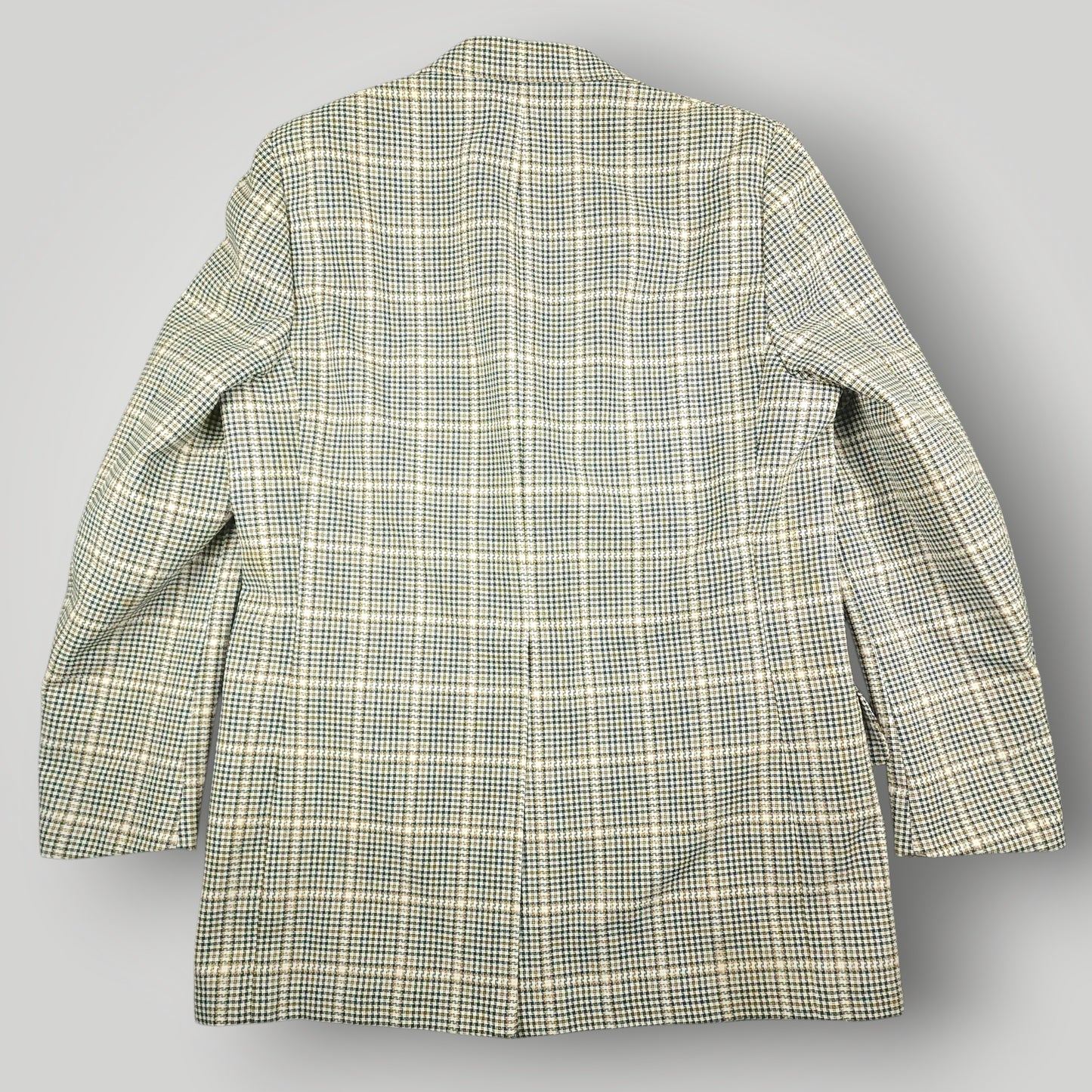 Vintage 60s Prince of Wales Check  Mad Men Sport Coat 44L