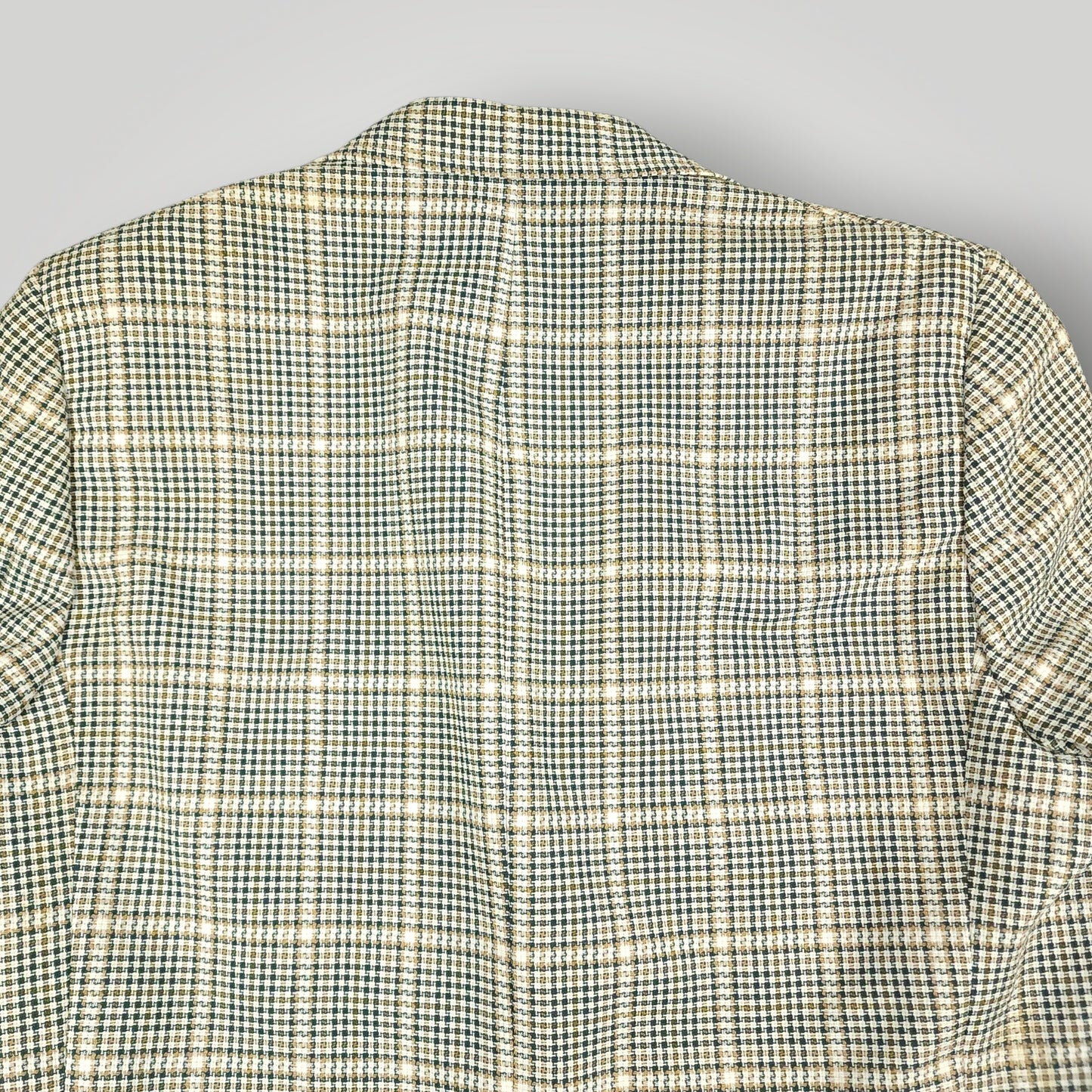 Vintage 60s Prince of Wales Check  Mad Men Sport Coat 44L