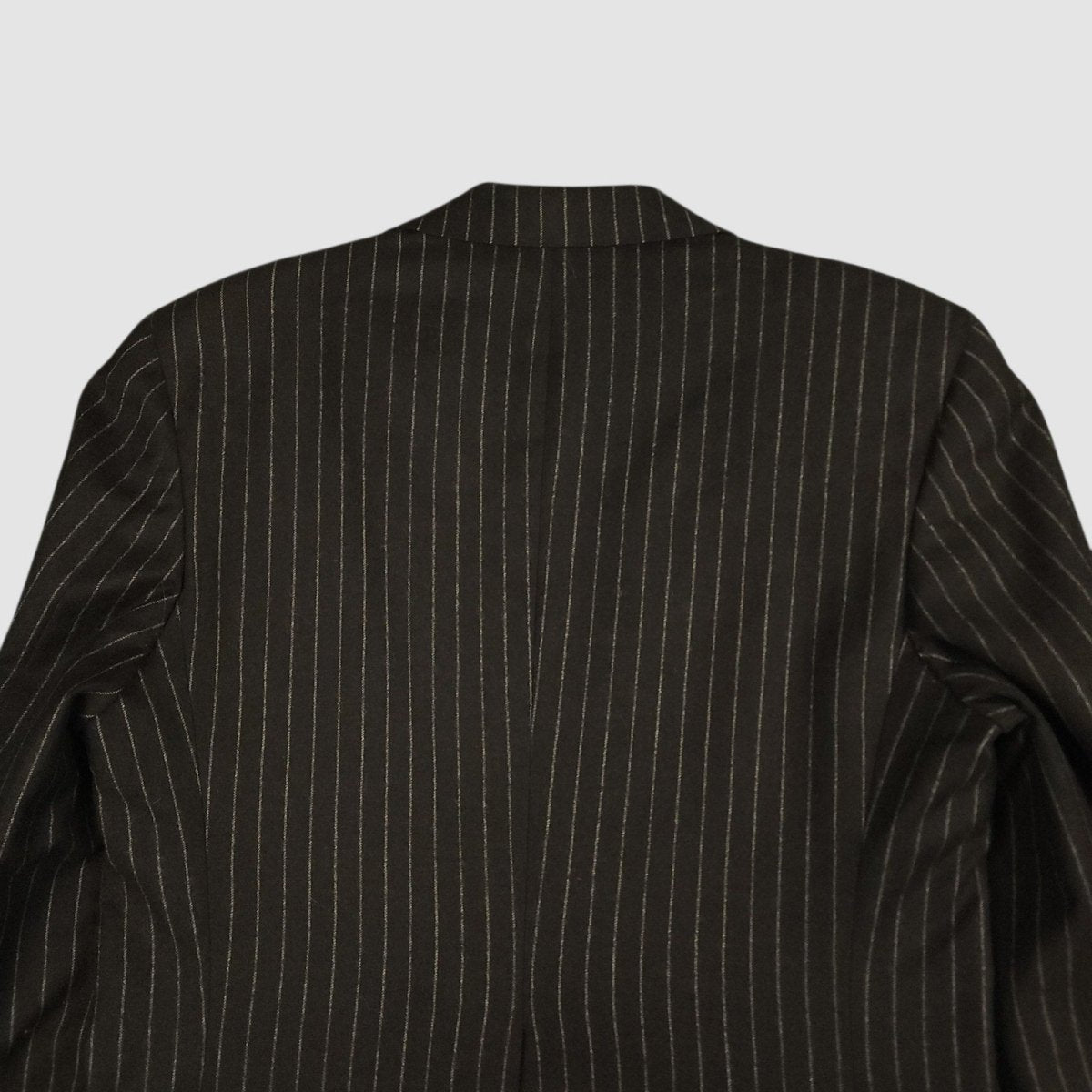 Vintage 50s Flannel Tropical Wool Rope Stripe Sport Coat 36S