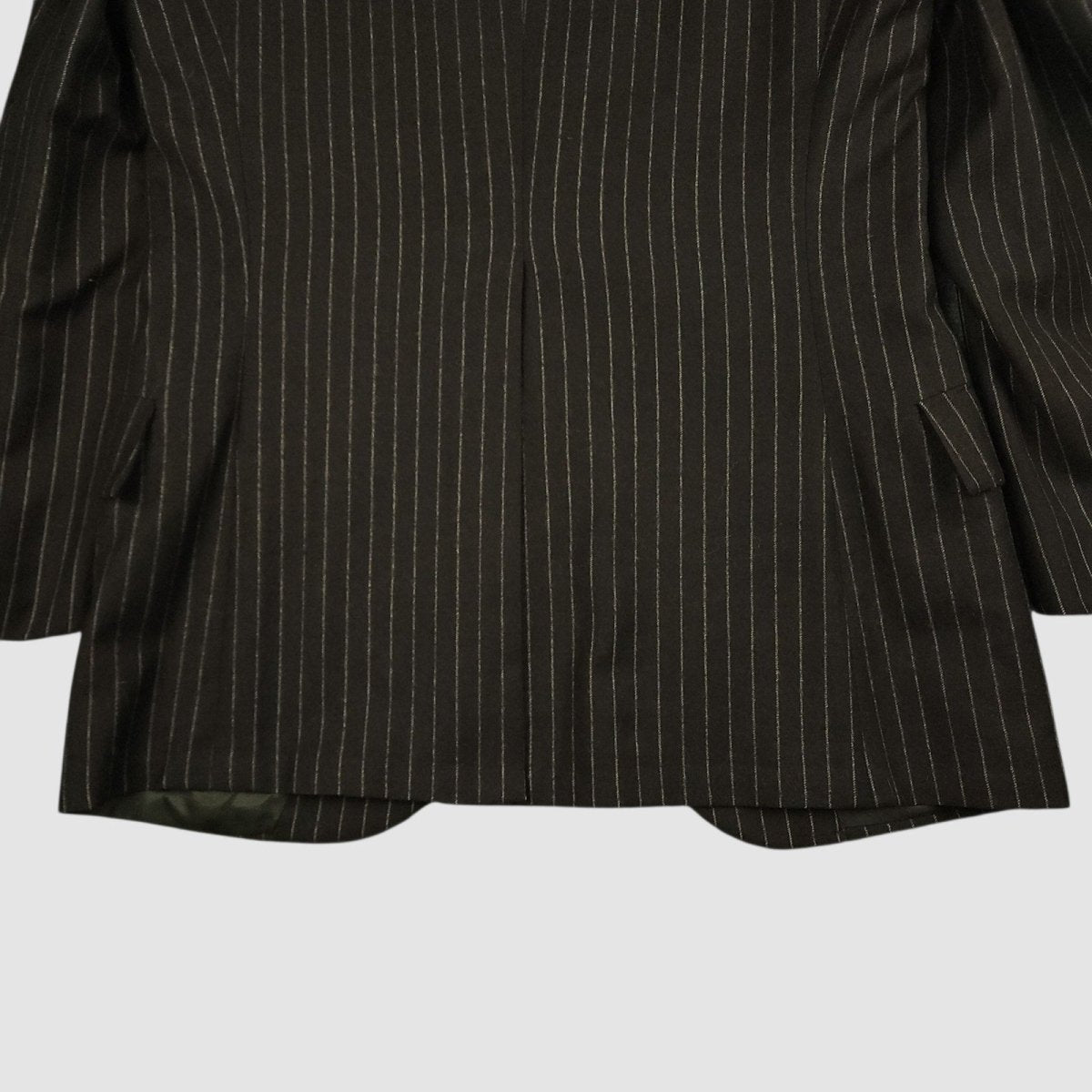Vintage 50s Flannel Tropical Wool Rope Stripe Sport Coat 36S