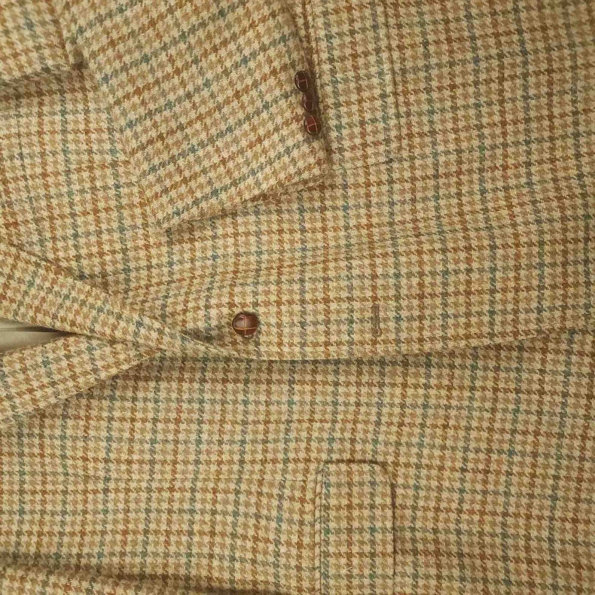 Vintage 60s Gun Club Check Wide Lapel Wool Classic Fit Tweed Jacket 42R