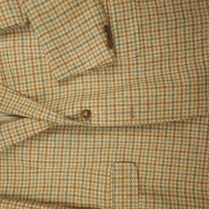 Vintage 60s Gun Club Check Wide Lapel Wool Classic Fit Tweed Jacket 42R