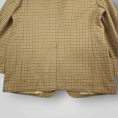 Vintage 60s Gun Club Check Wide Lapel Wool Classic Fit Tweed Jacket 42R
