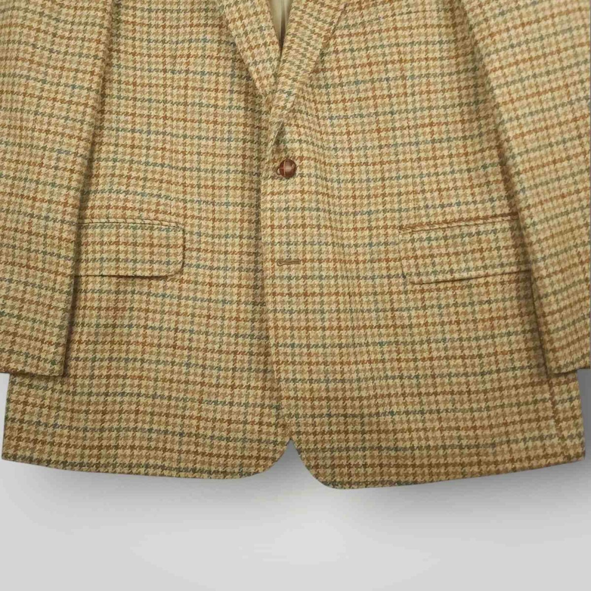 Vintage 60s Gun Club Check Wide Lapel Wool Classic Fit Tweed Jacket 42R