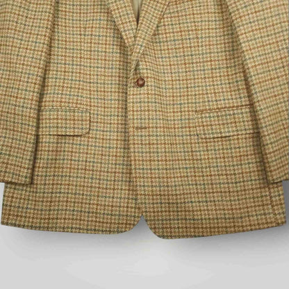 Vintage 60s Gun Club Check Wide Lapel Wool Classic Fit Tweed Jacket 42R