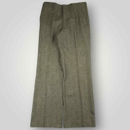 Vintage 60s Mens 2 Pc Herringbone Tweed Wool Suit 36S/30S