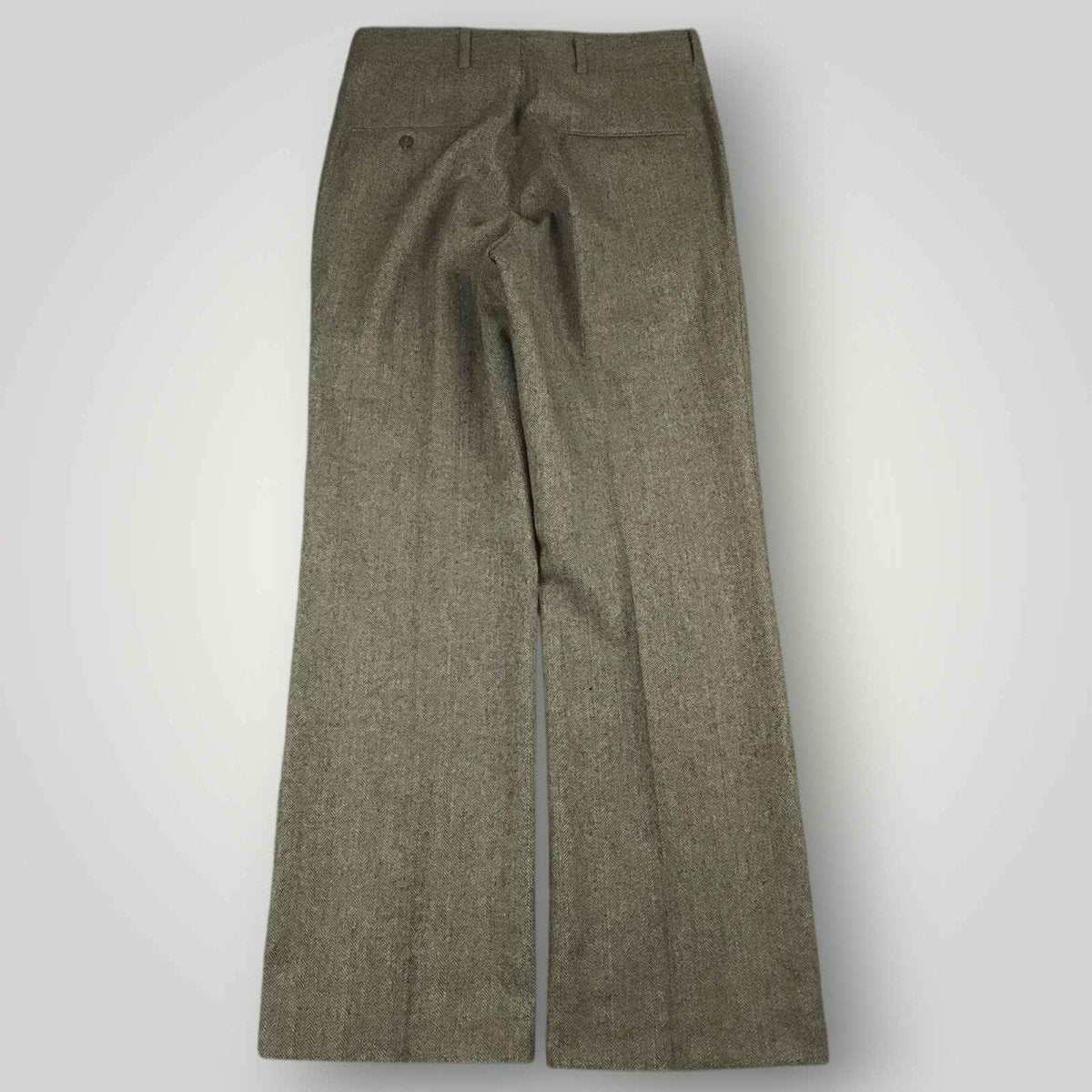 Vintage 60s Mens 2 Pc Herringbone Tweed Wool Suit 36S/30S