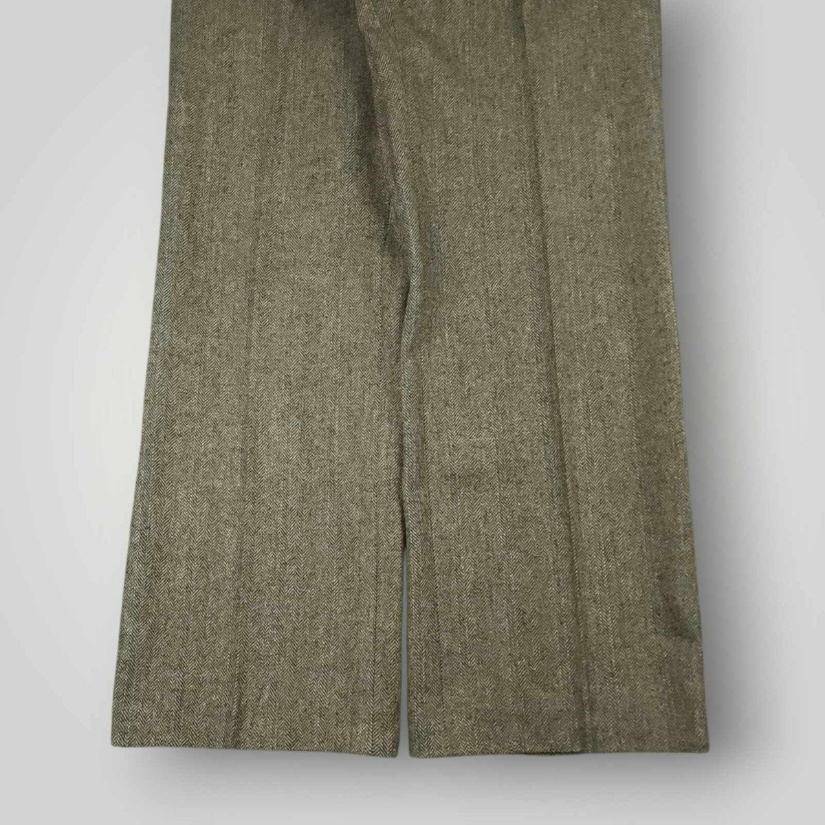 Vintage 60s Mens 2 Pc Herringbone Tweed Wool Suit 36S/30S